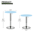 thumbnail image 2 of Magshion Round Bistro Pub Table, 23.6" Adjustable Height Bar Table with Metal Leg and Base, Blue, 2 of 7