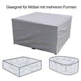 thumbnail image 3 of Abdeckung Gartenm?bel, Rechteckige Für Gartentisch M?belset, Schneeschutz Wasserdicht Staubdicht Anti-UV Atmungsaktives, Wasserdicht & Winterfest Oxford 210D, Grau,210x110x70cm, 3 of 6