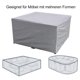 thumbnail image 3 of Abdeckung Gartenm?bel, Rechteckige Für Gartentisch M?belset, Schneeschutz Wasserdicht Staubdicht Anti-UV Atmungsaktives, Wasserdicht & Winterfest Oxford 210D, Grau,210x110x70cm, 3 of 6