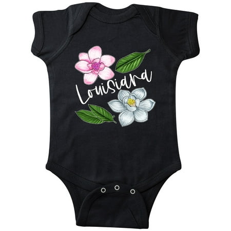 

Inktastic Louisiana Magnolia Flowers and Leaves Gift Baby Boy or Baby Girl Bodysuit