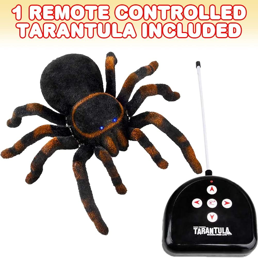 ArtCreativity Remote Control Spider, Includes 1 Tarantula & 1 Controller, Spooky RC Spider Prank Toy with 8 Individually Moving Legs, Furry Texture, and Light Up Eyes, Great Halloween Toy for Kids