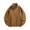 Brown, variant on Men's Jackets Long Sleeve Zip Up Stand Collar Solid Color Windbreaker Jacket With Pockets Plus Size Casual Top