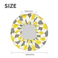 thumbnail image 3 of Yellow Grey White Diamond Plaid Shower Cap, Reusable Bath Hair Hat for all Hair Lengths Hair Cover with Elastic Band Double Waterproof Layers Bathing Hat, 3 of 5