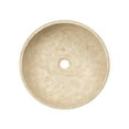 thumbnail image 3 of Gral Round Vessel Sink in Beige Marble with Hammered Exterior, 3 of 13