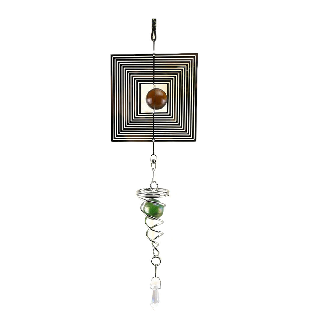 Ustyle Spiral Rotating Crystal Ball Window Wind Chimes Home Garden