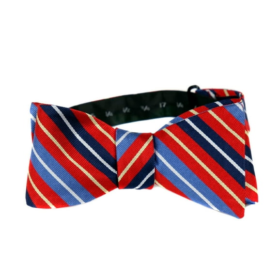 BuyYourTies - FBTZ-278 - Mens Aficionado Self Tie Bow Tie - Red Blue