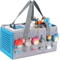 Carrying Case for Tonies Starter Set & Storage Bag for Tonies Figurine, Felt Cloth Musical Toy Folding Bag for Kids Toniebox Accessories Travel Carrying Bag with Handle for Toniebox Blue
