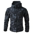 thumbnail image 2 of Nestiefly Men's Camouflage Jacket Full-Zip Waterproof Softshell Fleece Lined Winter Coats Hooded Military Windbreaker Jackets with Pocket 2026 Snake Pattern 2XL, 2 of 4