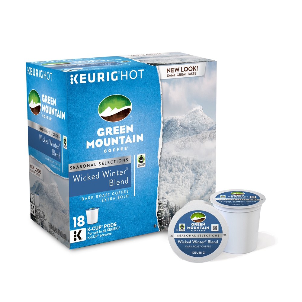 Green Mountain Coffee Pods, Wicked Winter Blend, 18 Count