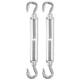 thumbnail image 1 of Uxcell 2-Pack Tensor Gancho y Gancho, M8 Acero Inoxidable Tensores Pesados Ajustables para Cuerda, 1 of 7