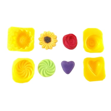 EDELAINE'S Assortment 1 Set 4 Cavity Silicone Molds for Cream Cheese Mints , Chocolate