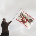 thumbnail image 2 of Estaré en casa para Navidad, divertida bandera de Papá Noel Trump 2 para exteriores, 3 x 5 pies, pancarta para exteriores, bandera de doble cara para casa, jardín, patio, desfile, cartel para fiesta,, 2 of 8