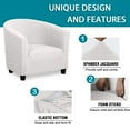 thumbnail image 5 of High Stretch Club Chair Slipcover, Spandex Jacquard Armchair Cover Tub Chair Covers, 5 of 7