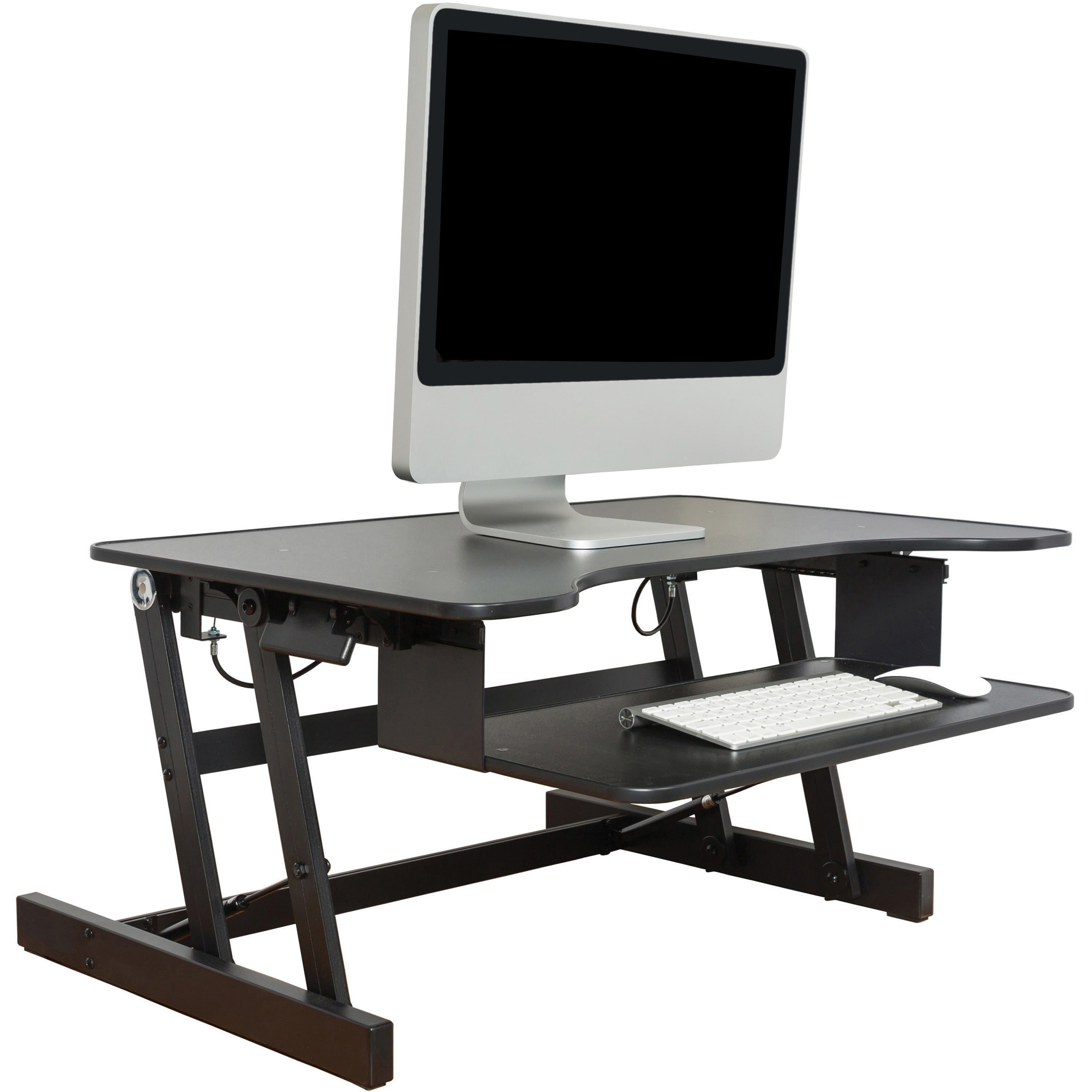 Lorell Llr81974 Adjustable Desk Monitor Riser 1 Each Black
