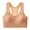Beige, variant on Yyeselk Women's Zipper Front Sports Bras Racerback Full Coverage Breathable Bra Wirefree Removable Pads Yoga Running Fitness Workout Bra Hot Pink Free Size