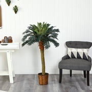Nearly Natural 4ft. Sago Palm Artificial Tree, Green