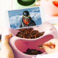 thumbnail image 3 of Double Layer Melon Seeds Containers Holder Nut Bowl Table Snacks Dry Fruit Holder Storage Box Tray With Mobile Phone Stand, 3 of 9