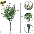 thumbnail image 2 of Sinhoon 6 Bundles Artificial Flowers Outdoor Fake Flowers for Decoration UV Resistant No Fade Faux Plastic Plants Garden Porch Window Box Dcor(purple), 2 of 14