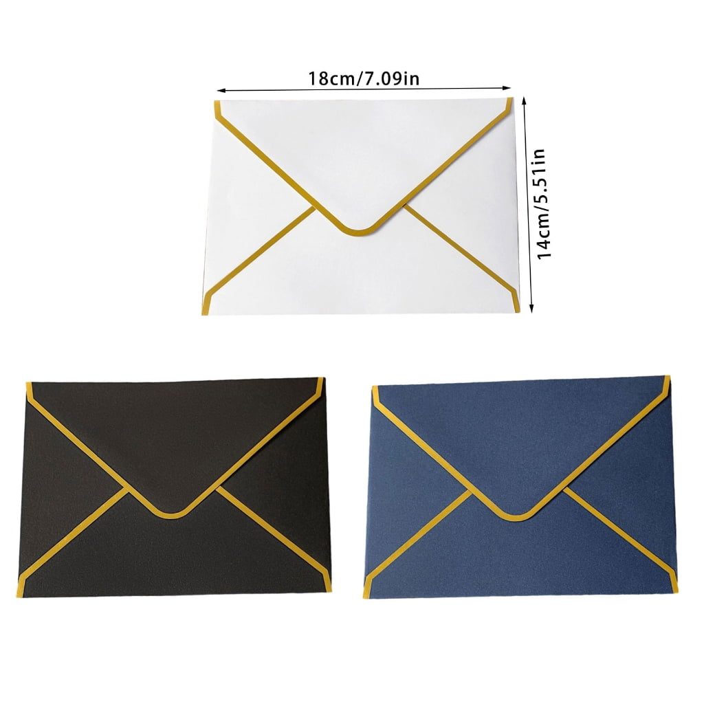 100pcs Lavishness A7 Mailing Envelopes for Formal Incidents 5x7 Foot Black Writing Materials