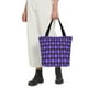 thumbnail image 5 of Balery purple argyle Bolsa de Hombro con Diseño, Bolsa Grande y Duradera, Bolsa Versátil para Compras, 5 of 6