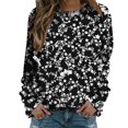 thumbnail image 1 of Gibobby Divertidas Sudaderas Sudadera de mujer Casual Top de manga larga Top con estampado de (Negro, M), 1 of 3