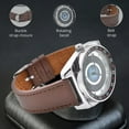 thumbnail image 5 of Genoa Miyota Japanese Movement Rotating Bezel Watch with Brown Genuine Leather Strap Birthday Christmas Gifts, 5 of 7