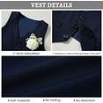 thumbnail image 5 of SANMIO Baby Boy Clothes Suits Infant Gentleman Outfit Collared Dress Shirt+Vest+Tie+Corsage+Pants 5Pcs Baby Suit Sets, 5 of 7