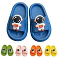 thumbnail image 4 of LNMQLPDBS Toddler Slippers Soft Sole Comfort Lightweight Shower Sandal Summer Cartoon Non Slip Bathroom Slipper Sandals Boys Quick Dry Water Shoes Toddler Summer Shoes Blue 3.5-4.5 Years, 4 of 4