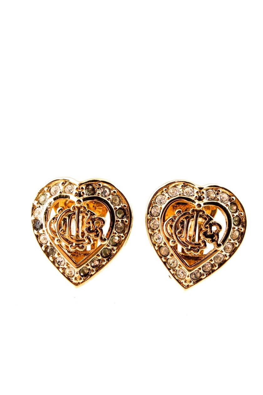 Christian Dior Women's Gold Plated Rhinestone Heart Togo Ubuy