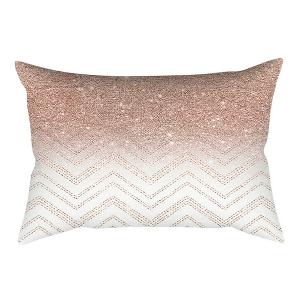 Fiudx Ofertas De La Semana Funda De Cojín De oro Rosa, Funda De Almohada, Decoración Del Hogar (30 Cm * 50 Cm)