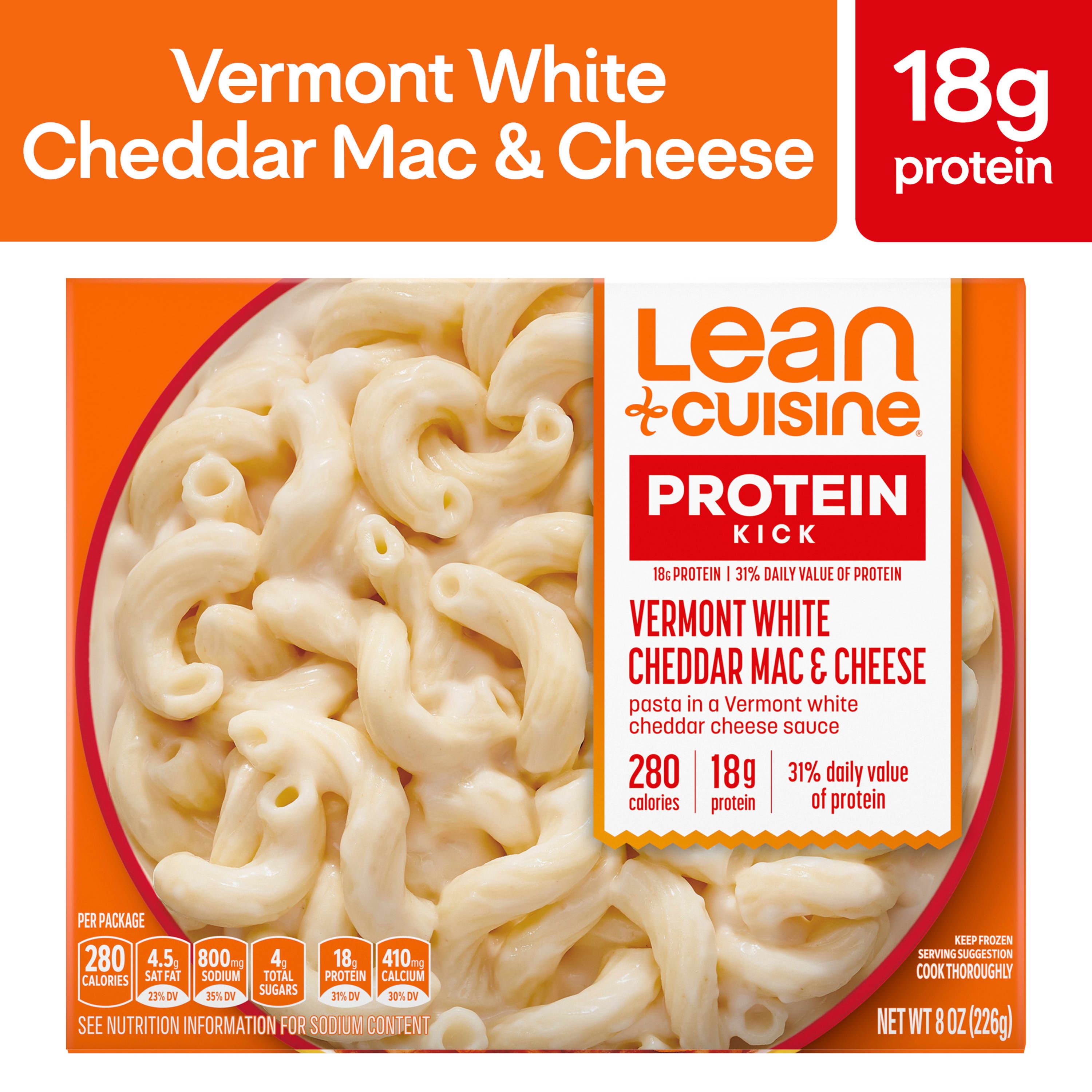 Lean Cuisine White Cheddar Mac and Cheese Meal, 8 oz (Frozen)