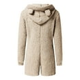 thumbnail image 5 of TIHLMK Pajamas Women Long Sleeve Hooded Jumpsuit Pajamas Casual Winter Warm Rompe Sleepwear Beige, 5 of 5