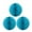 Aqua, Set of 3, variant on Wrapables® 10" Set of 3 Tissue Honeycomb Ball Party Decorations for Weddings, Birthday Parties, Baby Showers, and Nursery Décor, Orange