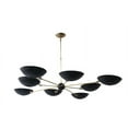 thumbnail image 3 of 8 Light Pendant Mid Century Modern Raw Brass Sputnik chandelier light Fixture, 3 of 10