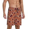 thumbnail image 2 of Kdxio American Football1 Print Mens Sleep Shorts Bottoms Soft Comfy Pajama Wear Pants with Drawstring Pockets, 2 of 7