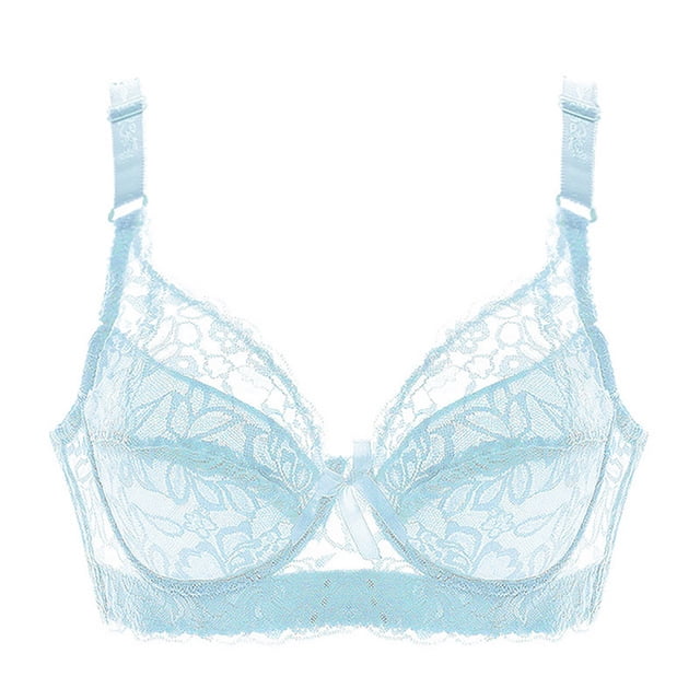 Abcnature Women Full Coverage Bras Embroidered Glossy Comfortable Breathable Bras Underwear with Rims