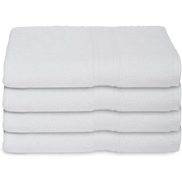 Casa Lino Paquete De 4 Toallas De Mano Para Baño 18.0 X 28.0 In, 100% Algodón, Ultra Suaves Y Altamente Absorbentes, Toallas De Lujo Premium Para Gimnasio, Ducha, Hotel, Nuevo Apartamento, Esenciales,