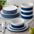 thumbnail image 3 of Noritake ColorStax Stripe Blue 12-Piece Dinnerware Set, Service for 4, 3 of 7