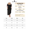 thumbnail image 6 of Unique Bargains Women Plus Size Bodycon Spaghetti Strap Ruched Cami Dresses with Shawl 3X Black, 6 of 6