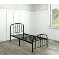thumbnail image 3 of AMBEE21 Golden Gate Beds Washington Twin Size Black Iron Bed Frame with Headboard Footboard Wrought Iron Heavy Duty Metal Platform Foundation Farmhouse Victorian Style 600 lbs Capacity CastleBeds, 3 of 5
