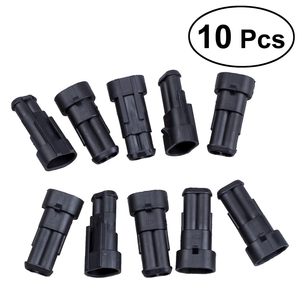 10pcs 2 Pin Way Waterproof Electrical Connector 1.5mm Series Terminals