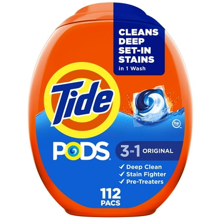 Tide PODS Liquid Laundry Detergent Pacs Original Scent 112 Count