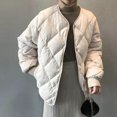 thumbnail image 3 of Chaqueta de algodón Lingge, chaqueta corta de pan para mujer, chaqueta de algodón con plumón, chaqueta de algodón sin cuello, 3 of 5