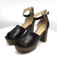 thumbnail image 5 of Sun + Stone Womens Maisiee  Faux Leather Open Toe Heels, 5 of 5