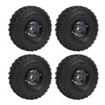 thumbnail image 1 of 4pcs RC Crawler Wheels Hub and Tires Set, Anti Scratch Plastic Aluminum Alloy Wheel Rim Kit for RC Car 120x46mm, 1 of 7