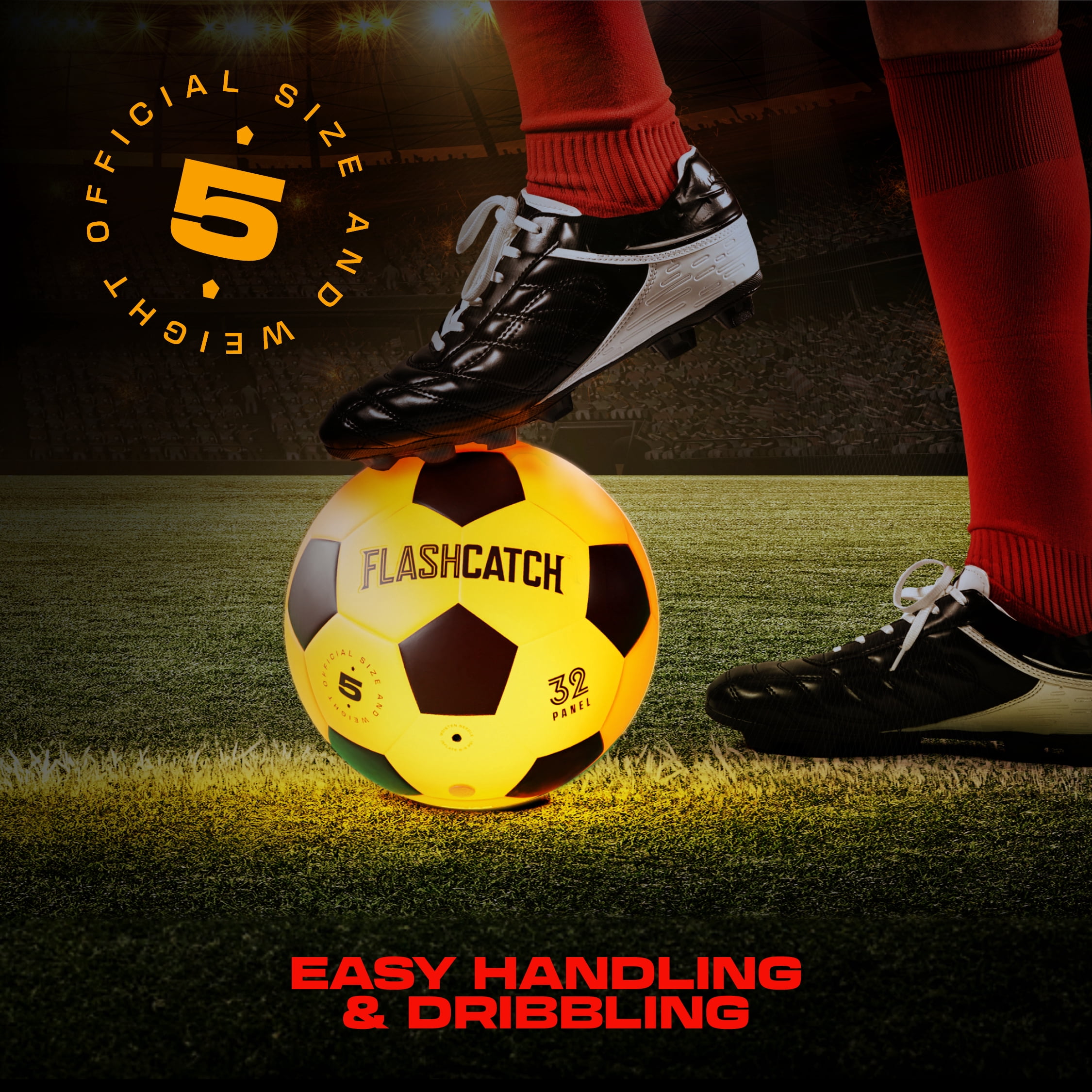 Light Up Soccer Ball - Glow in the Dark - NO 5