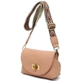 thumbnail image 2 of Bamboo Twist Lock Flap Crossbody Bag, 2 of 11