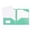 Mint Green, variant on Two Pocket Folders Plastic Document Organizer Folder with Flap Double Pocket Presentation Folders Green
