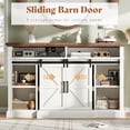 thumbnail image 4 of Merluxy Farmhouse TV Stand,Entertainment Center with Sliding Barn Door,Rustic Media Console,White, 4 of 10