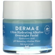 (3 Pack) DERMA E. Ultra Hydrating Alkaline Overnight Facial 2 OUNCE